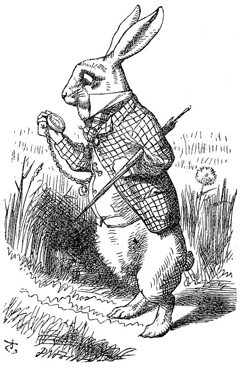The White Rabbit consults his pocketwatch
